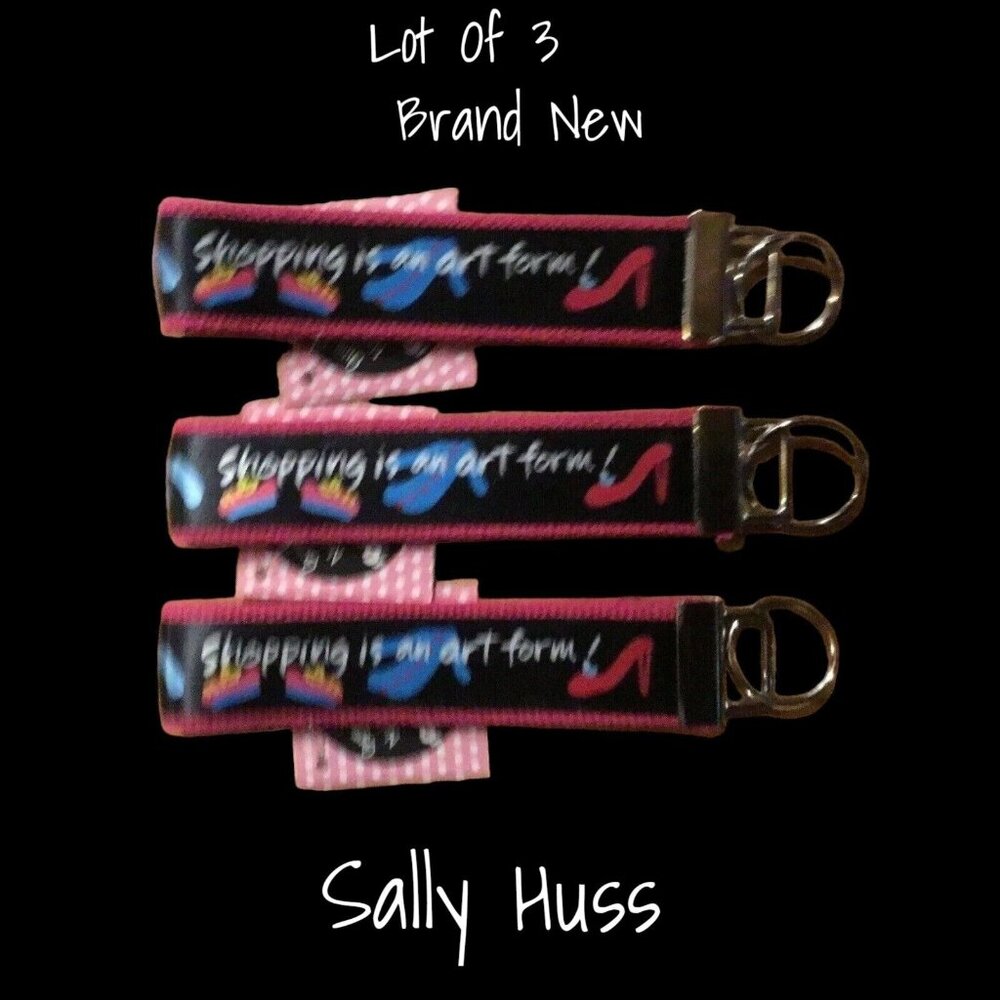 Sally Huss Wristlet Key Fob Key Chain Wrist Strap Key Fobs Handmade X 3  New NWT
